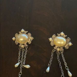 Faux pearl earrings